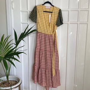 Lisa Says Gah Victoria Wrap Dress- multi gingham